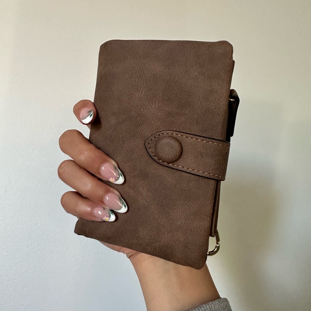 Faux suede wallet